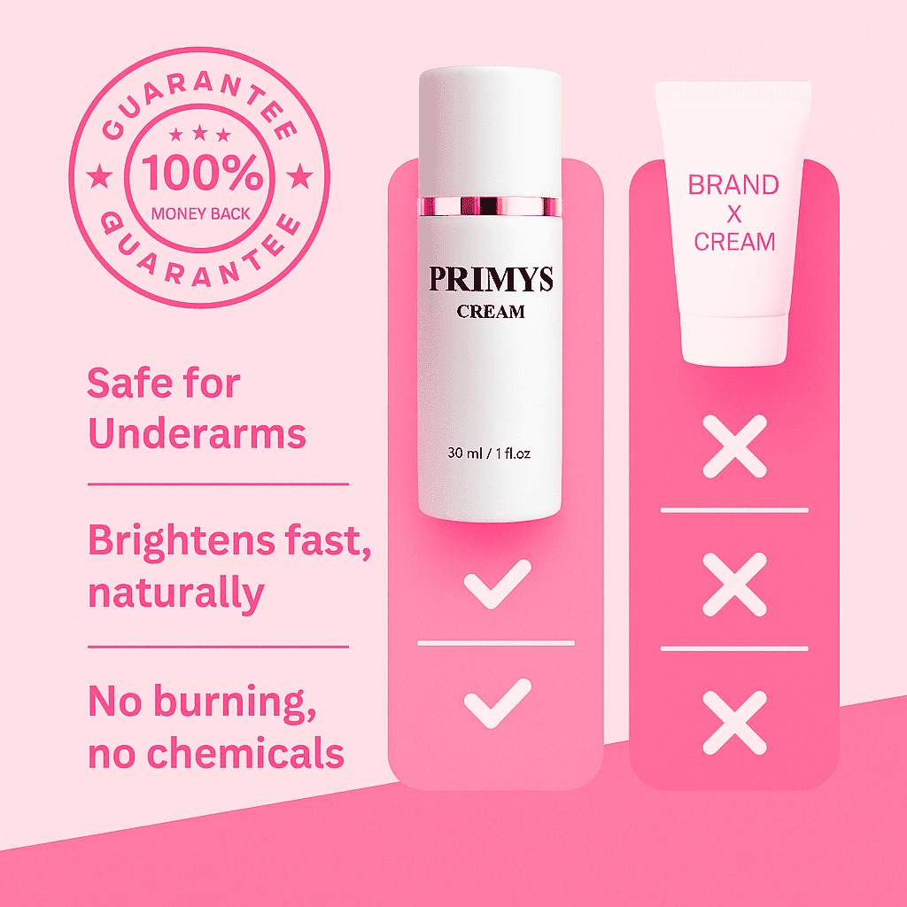 No more hiding — Primys Underarm Cream gives you smooth, even, confident skin.